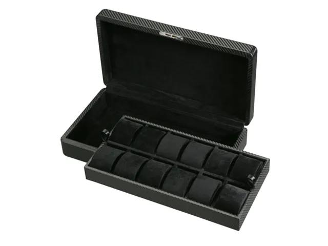 (12) Diplomat Carbon Fiber Watch Box