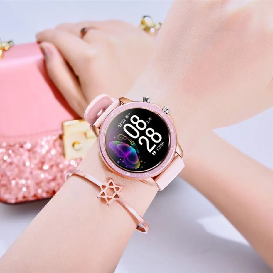 1.3" Full Touch Round Screen Heart Rate Monitor Fitness Tracker Smartwatch