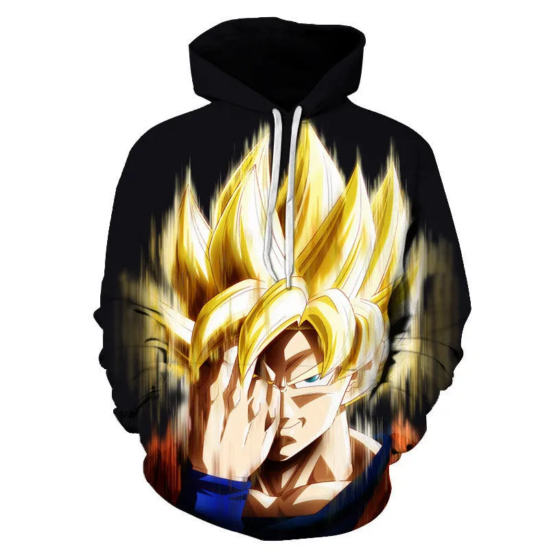 3D Digital Print  Dragon Ball  Goku Couple sweater Hoodie