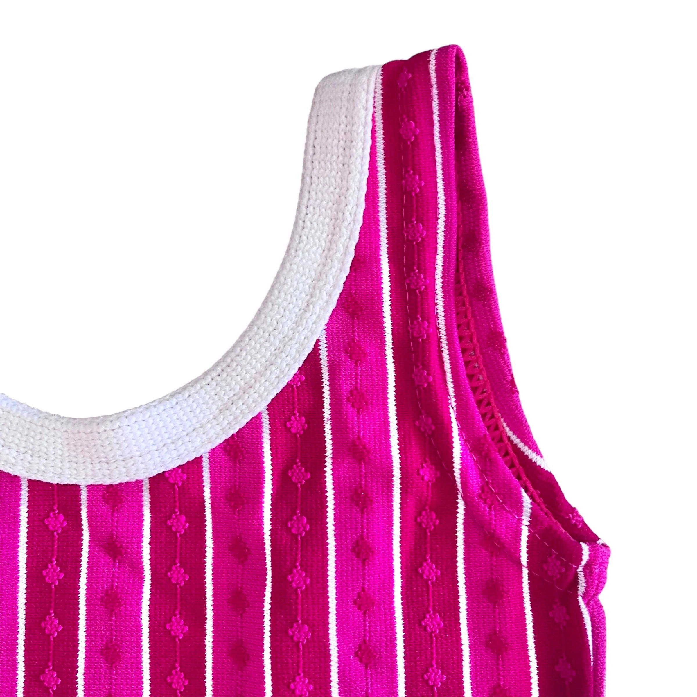 70's Dark Pink Swimming Suit / 2-3Y