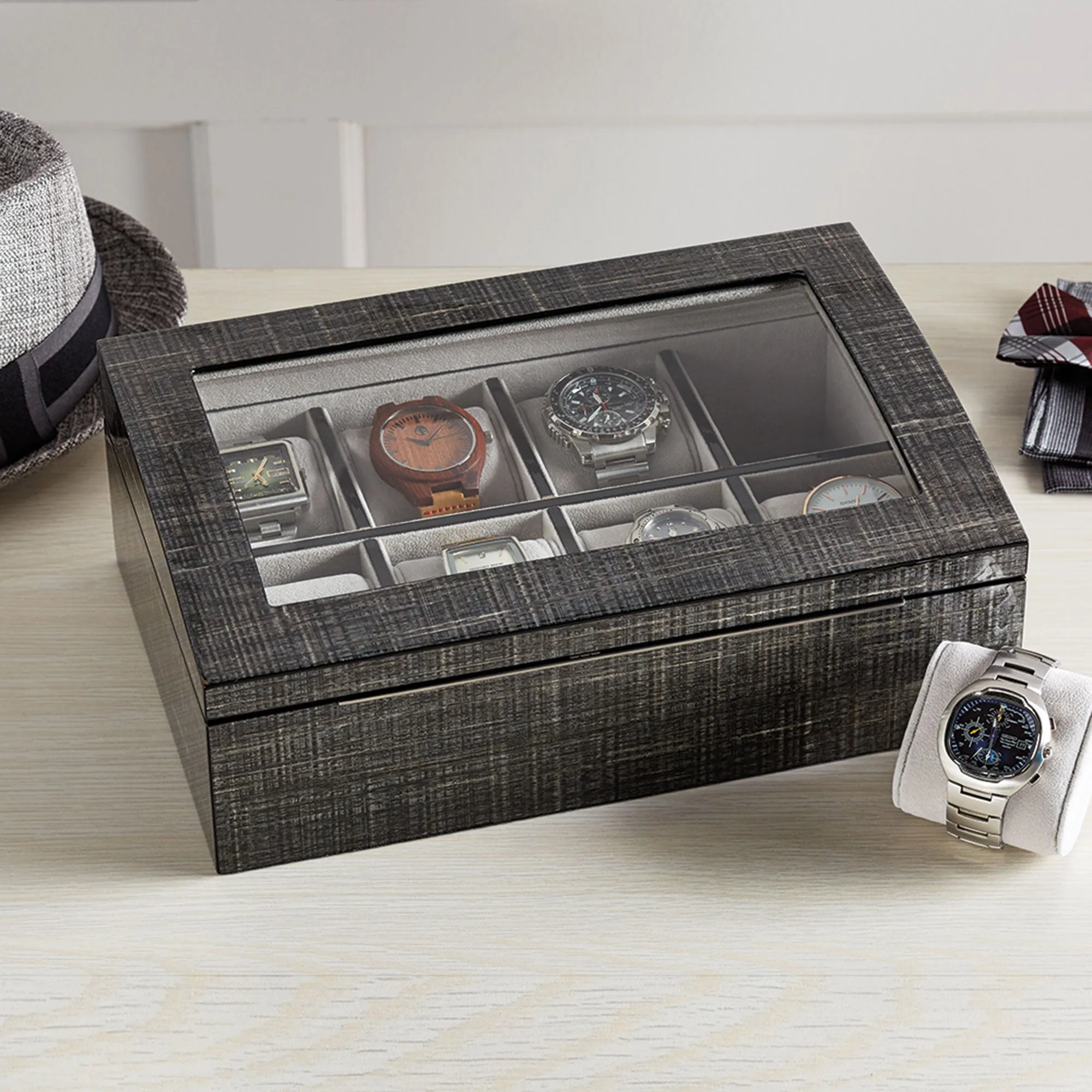 8-Compartment Watch Box