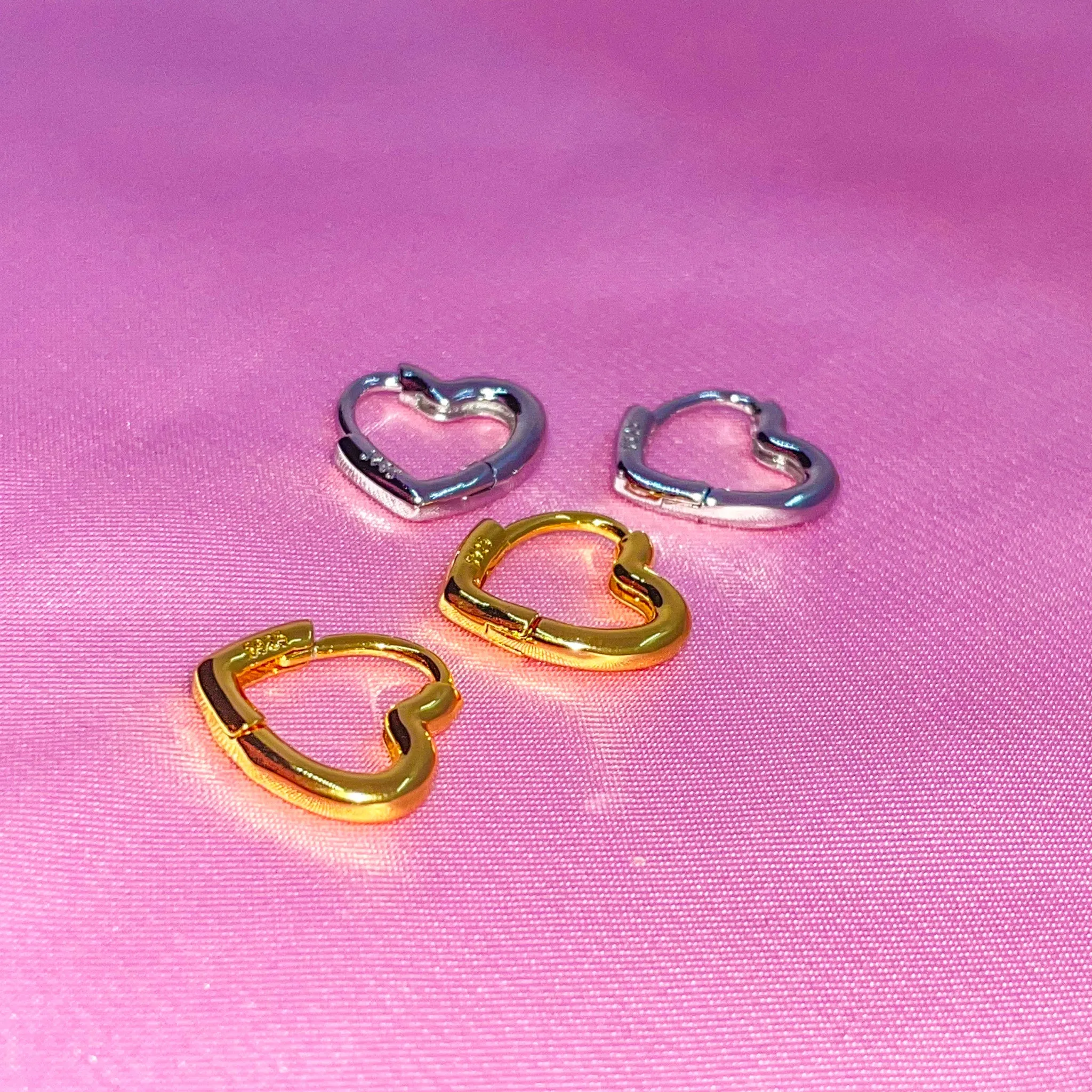 925 Heart Earrings