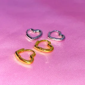 925 Heart Earrings