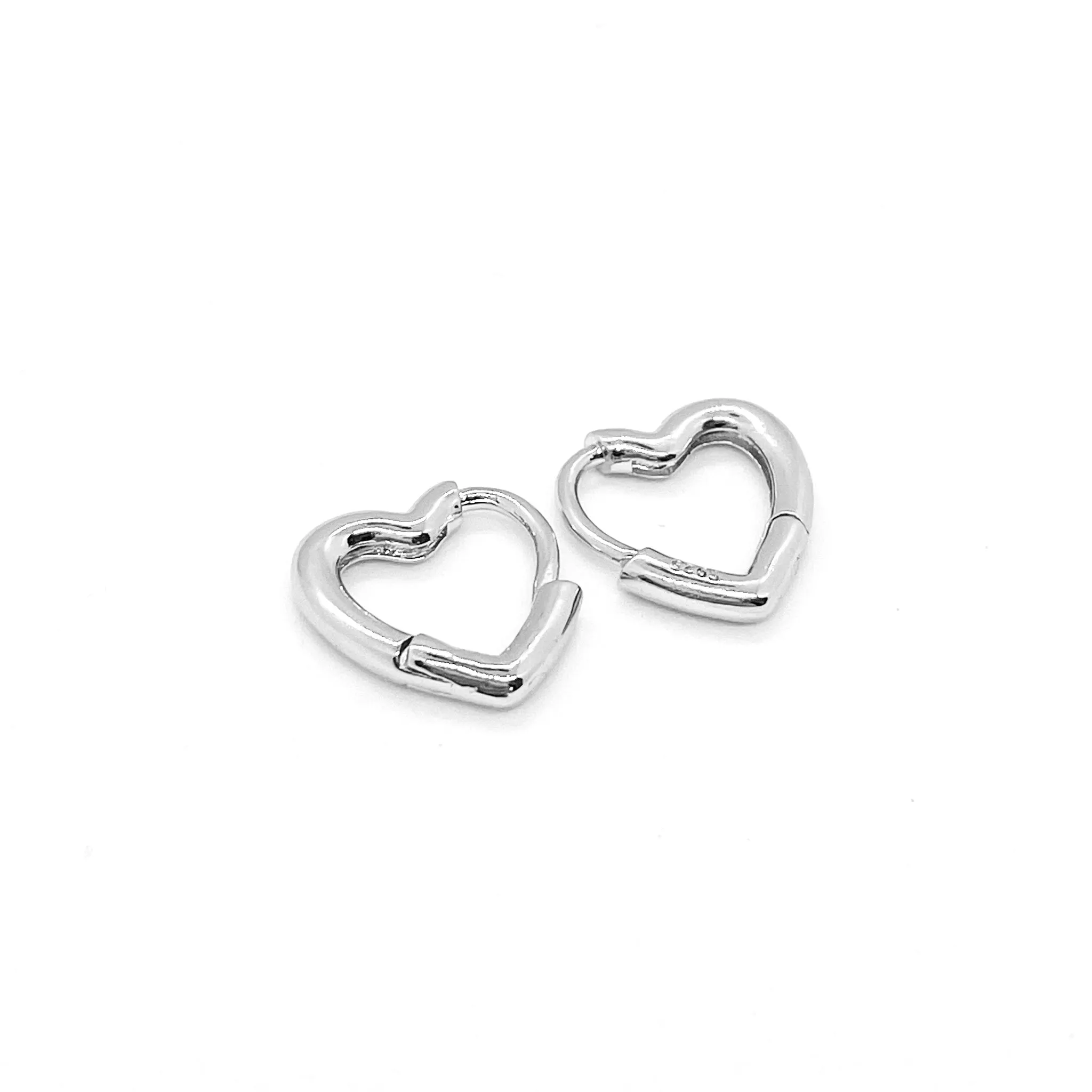 925 Heart Earrings