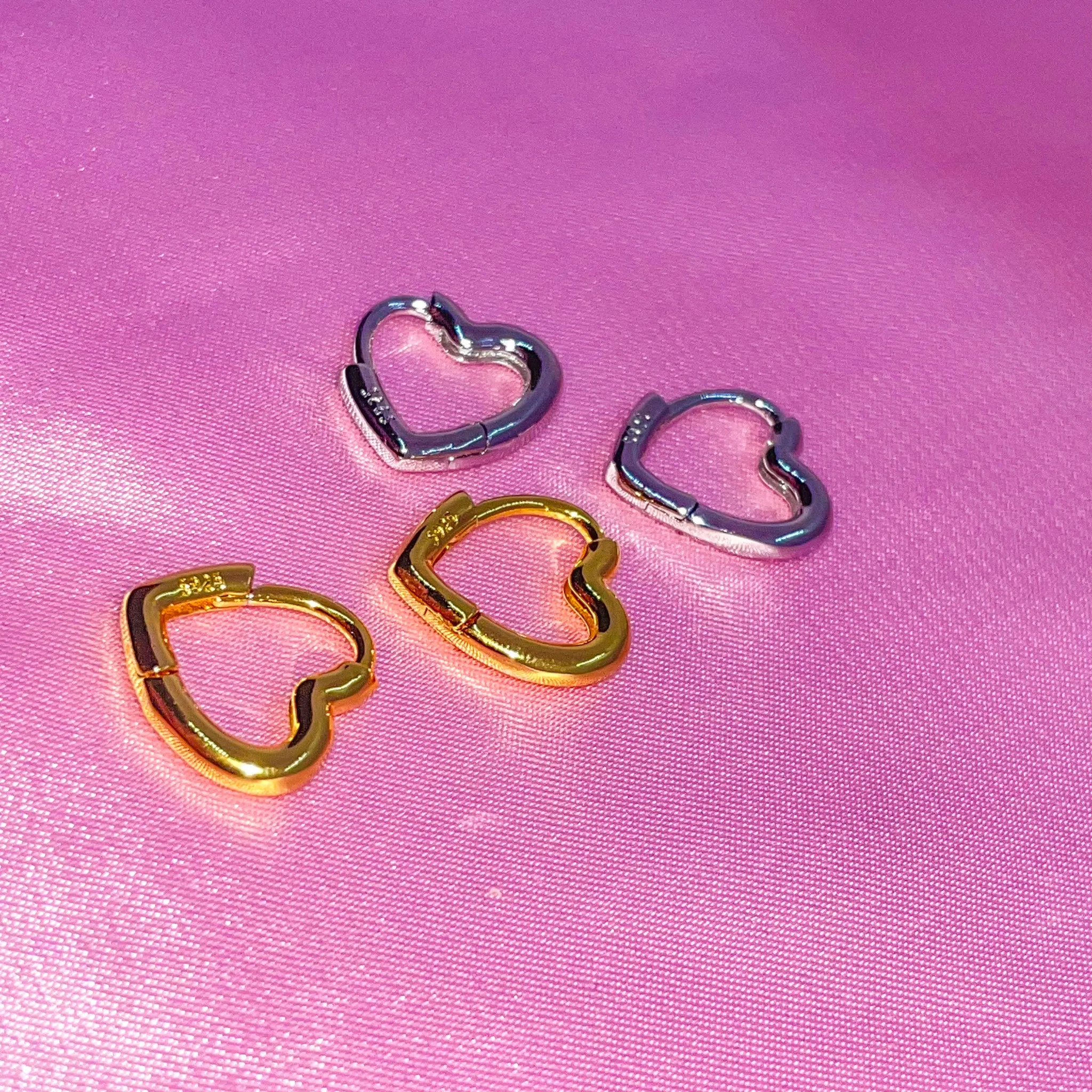 925 Heart Earrings