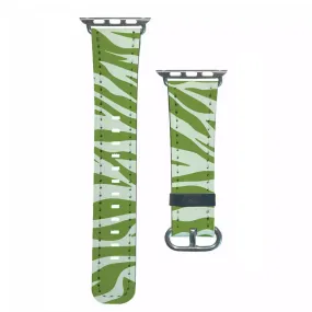 Abstract Green Print Apple Watch Strap