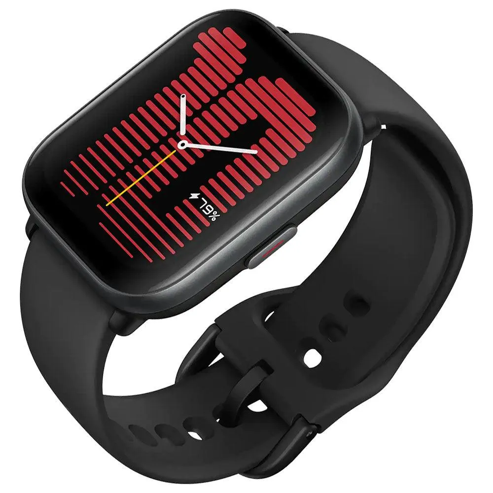 Amazfit Active Smart Watch (42mm - GPS) Aluminum Case With Midnight Black Silicone strap