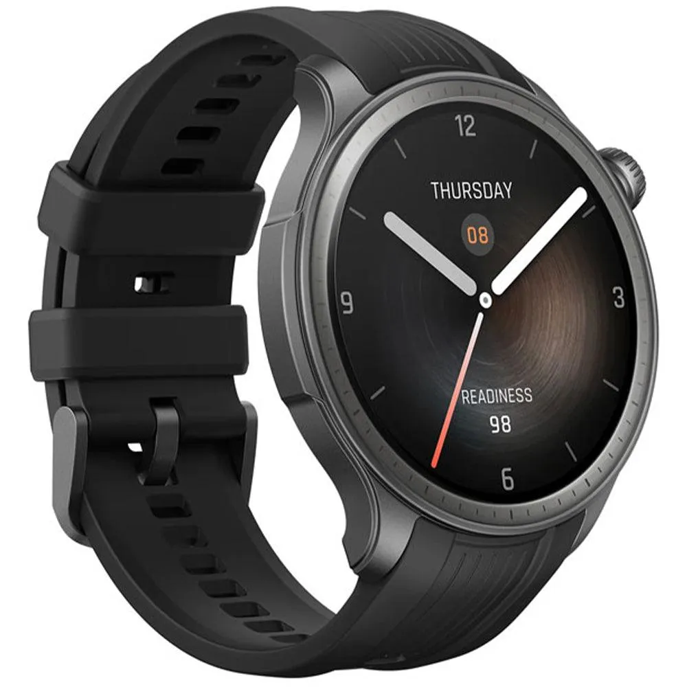 Amazfit Balance Smart Watch (46mm - GPS) Aluminum Case With Midnight Liquid Silicone Strap