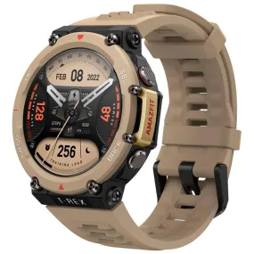 Amazfit T-Rex 2 Smart Watch (47mm - GPS) Desert Khaki Silicone Strap