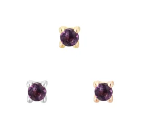 Amethyst Prong - Threadless End