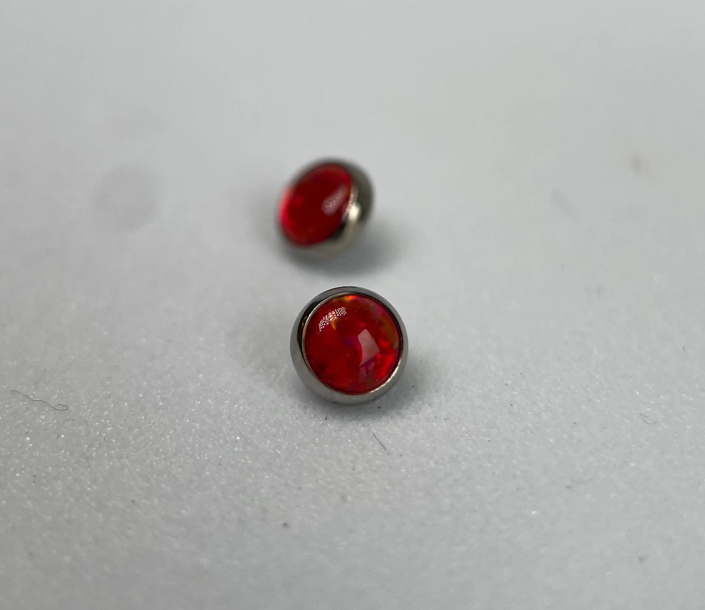 Anatometal  Threaded Bezel Set Gem End