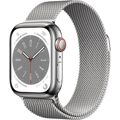 Apple Watch Series 8 45MM (GPS   Cellular) - Silver Stainless Steel