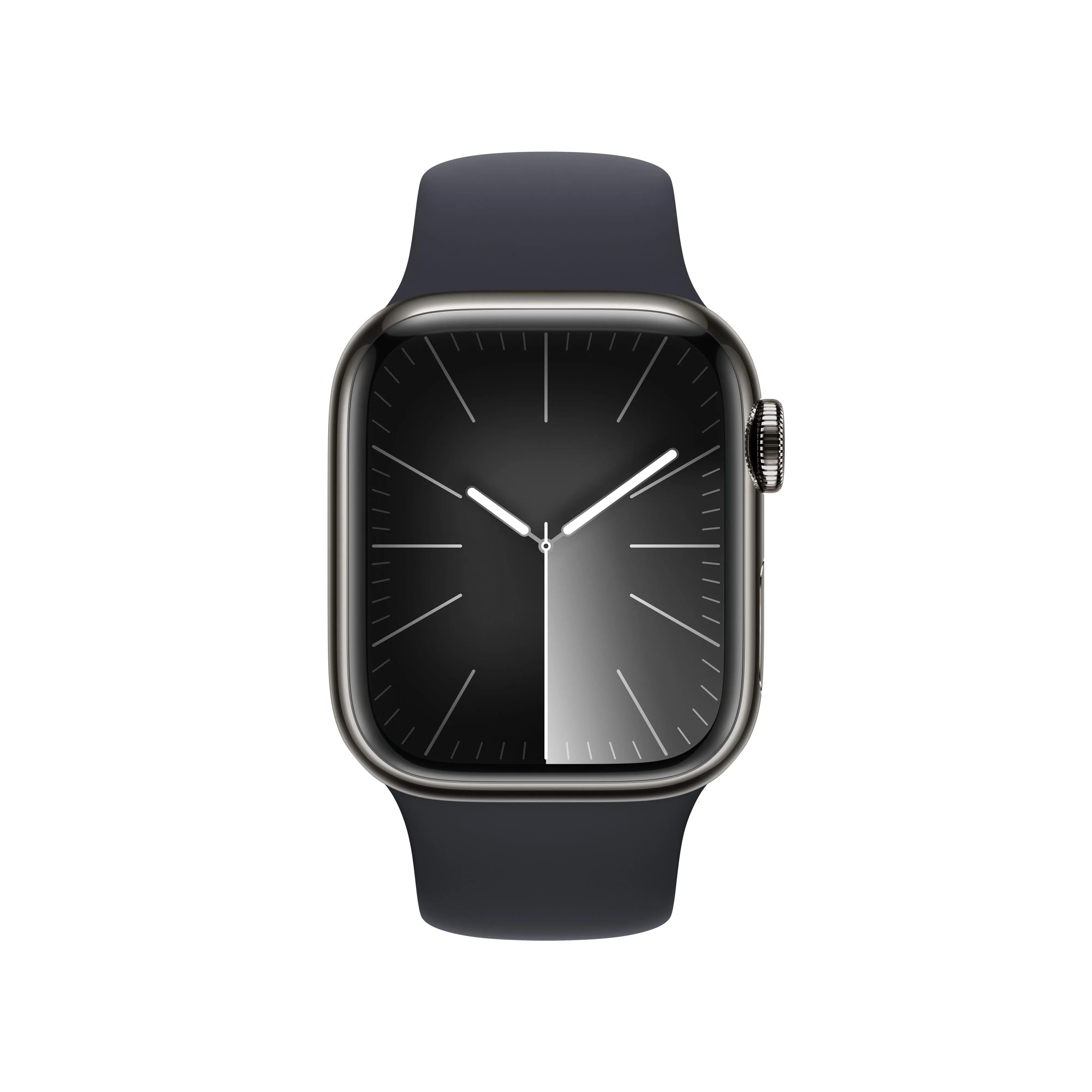 Apple Watch Series 9 GPS   Cellular 41mm Graphite Stainless Steel Case with Midnight Sport Band - M/L