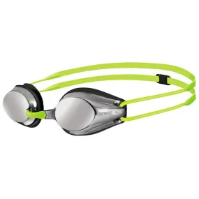 ARENA Junior's Tracks Mirror Swimming Goggle (Silver/Black/Fluo Yellow)