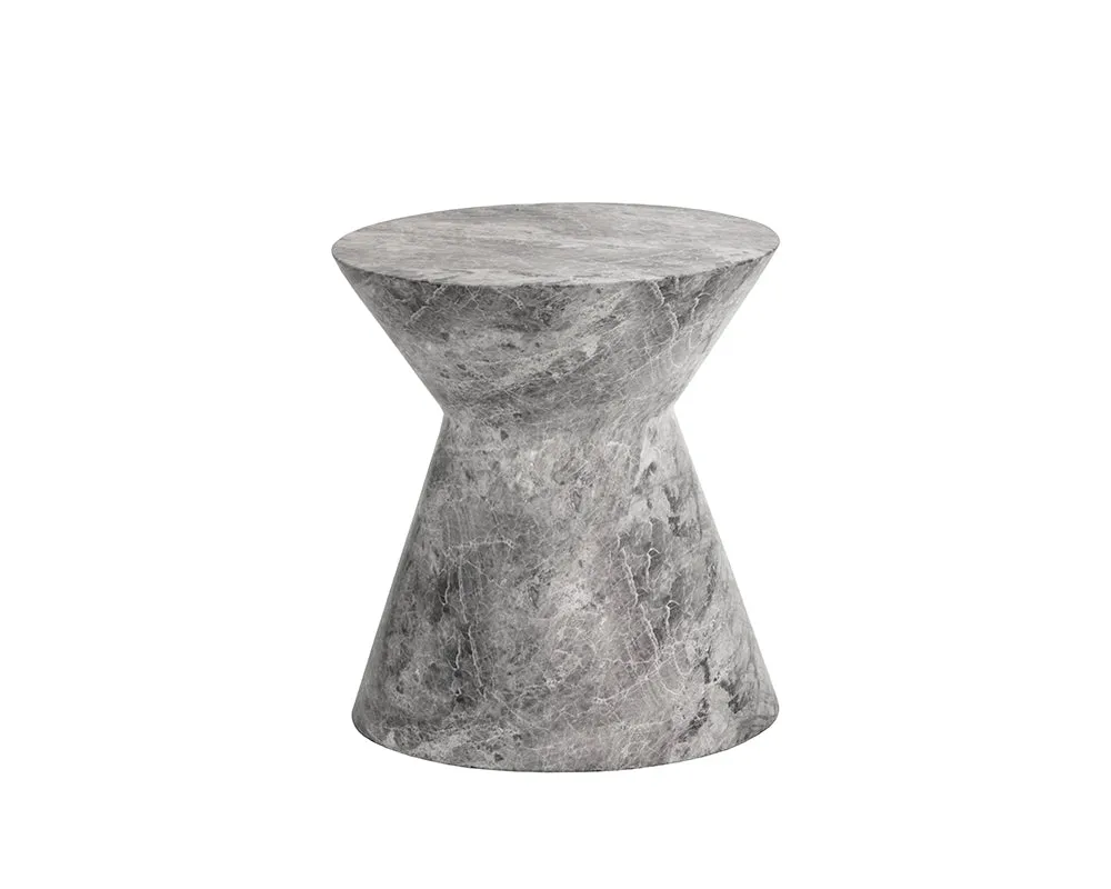 Astley End Table - Marble Look