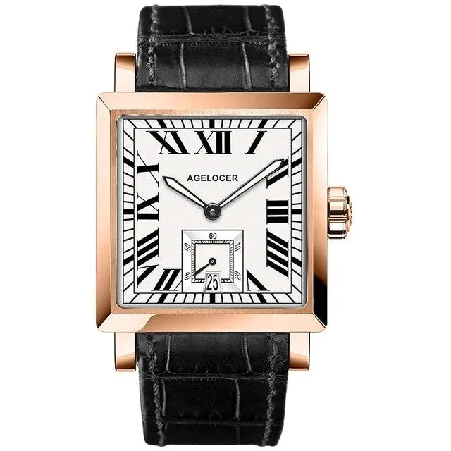 Automatic Self-wind Sapphire Mechanical Wristwatch with Calendar