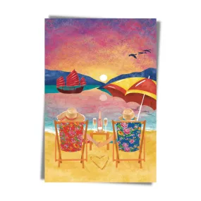 Beach Couple Card