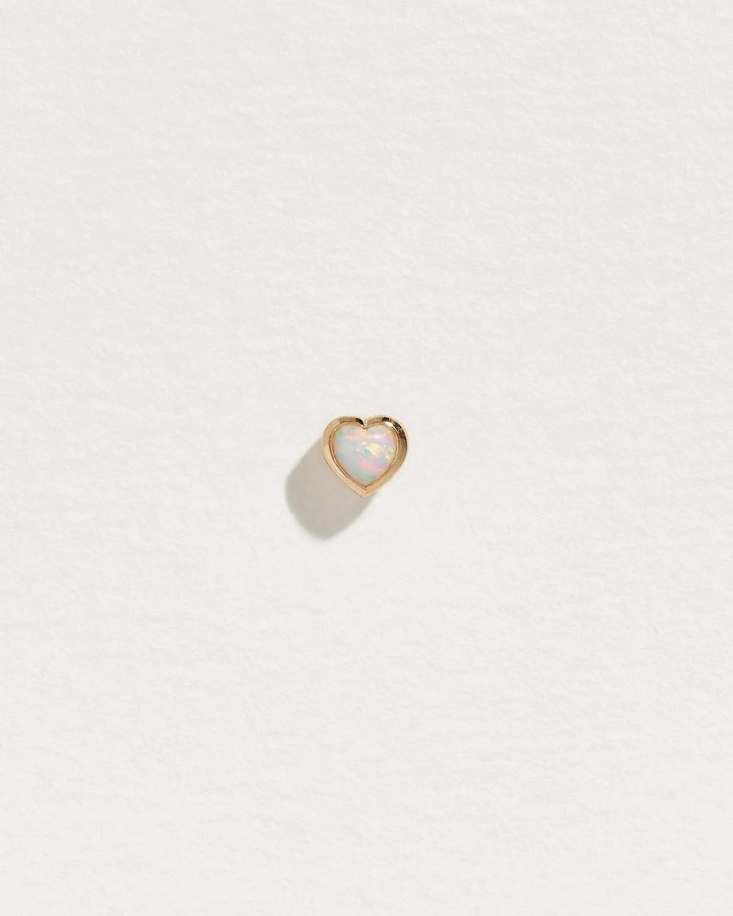 Bezel Heart Stud