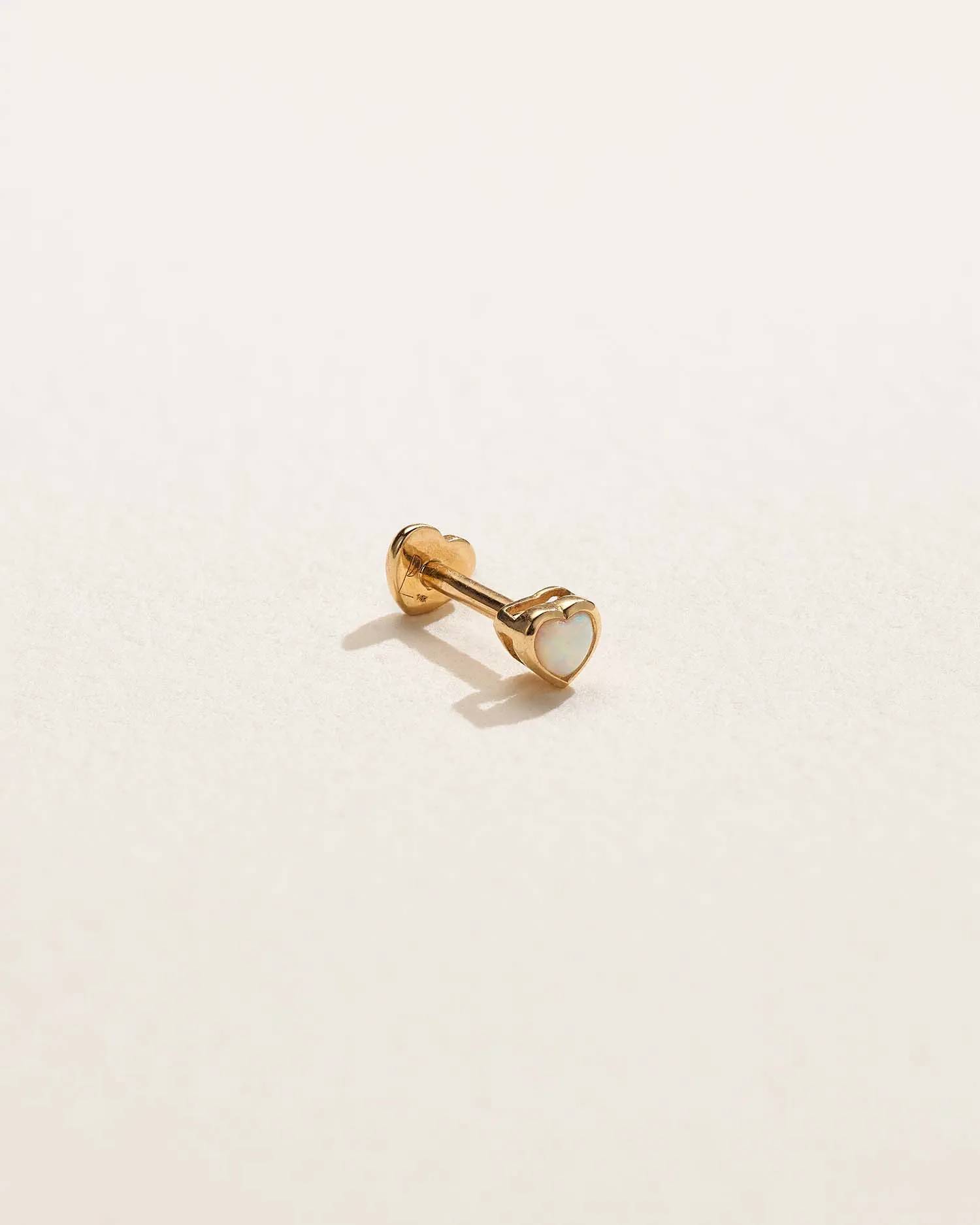 Bezel Heart Stud