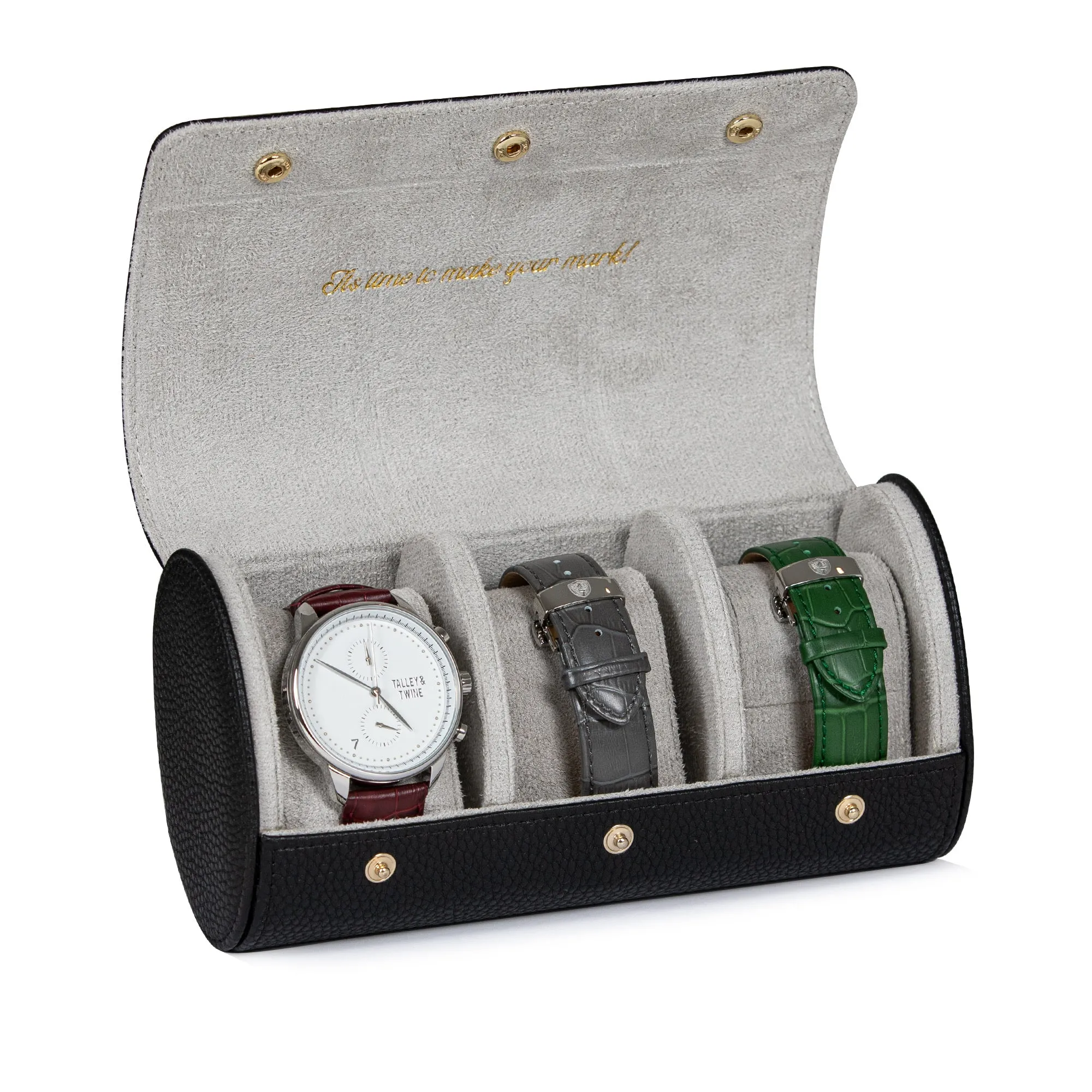 Black - 3 Watch Holder Case