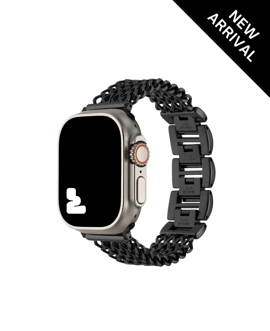 Black Chainlink Watch Band