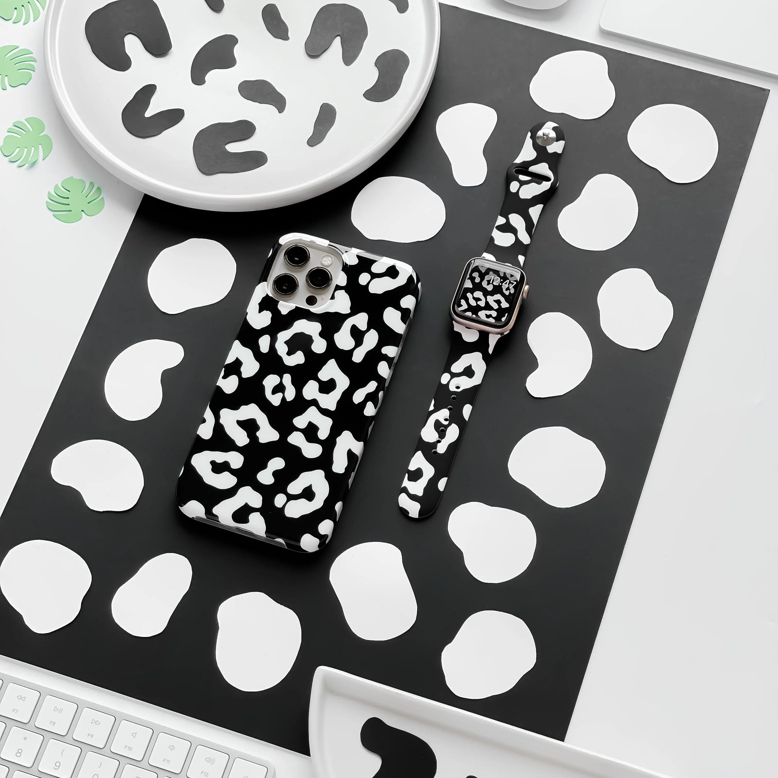 Black Leopard Apple Watch Strap