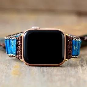 Blue Jasper Beads Apple Watch Band