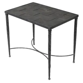 Blue Stone Squares End Table