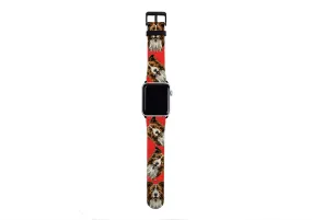 Border Collie Mell Red Apple Watch Strap