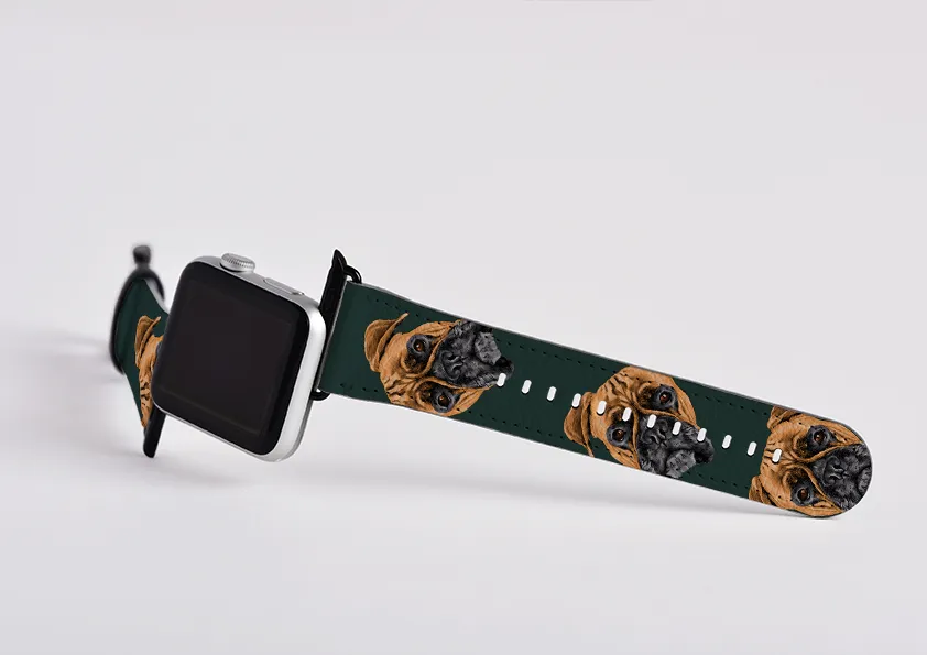 Boxer Forest Green Apple Watch Strap