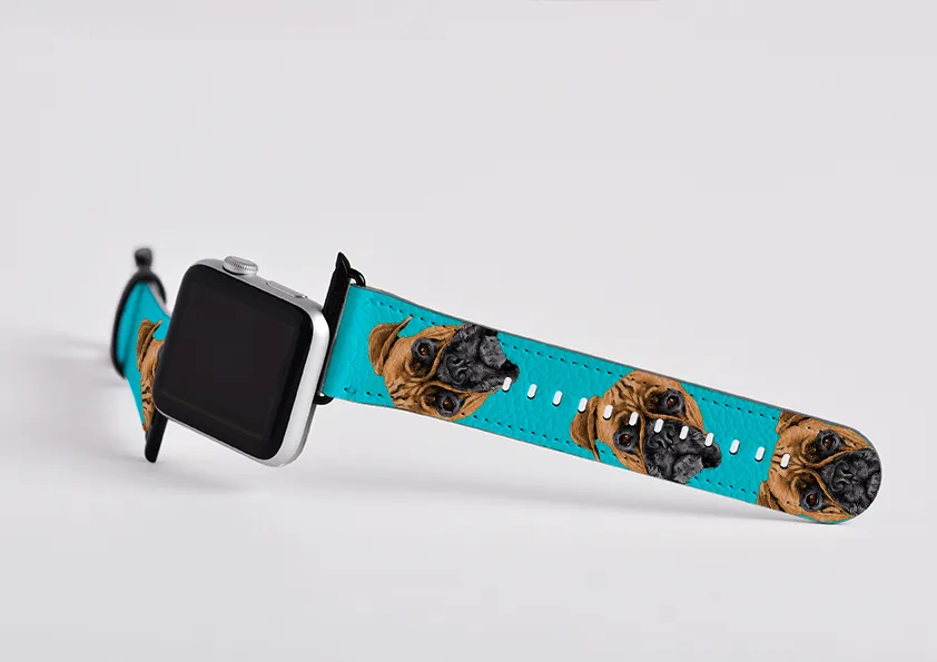 Boxer Sea Blue Apple Watch Strap