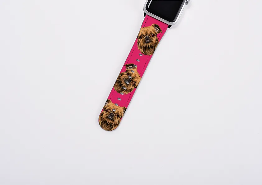 Brussels Griffon Mel Pink Apple Watch Strap