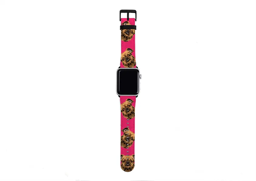 Brussels Griffon Mel Pink Apple Watch Strap