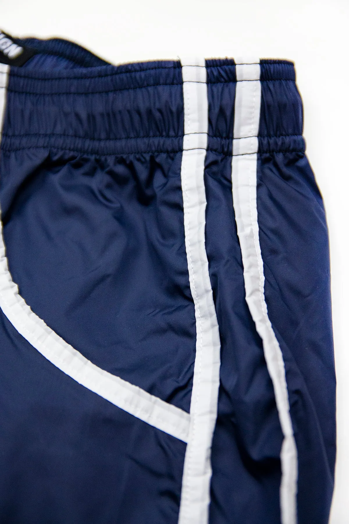 Bundle Dark Blue Mens Swimming Shorts   Blue White Hat BW02DBBW