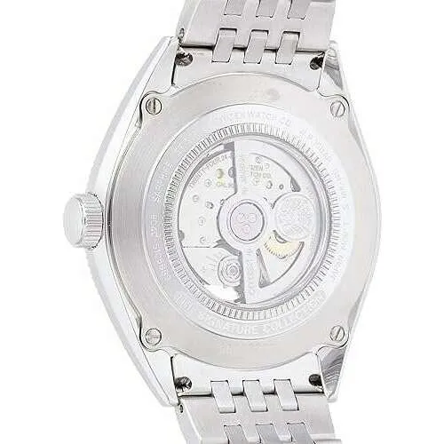 CITIZEN MECHANICAL OPEN HEART ANALOG CHRONOGRAPH SILVER & WHITE MEN WATCH NB4000-51A