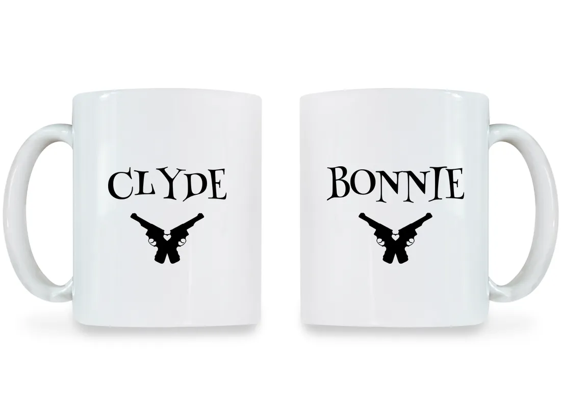 Clyde & Bonnie - Couple Coffee Mugs