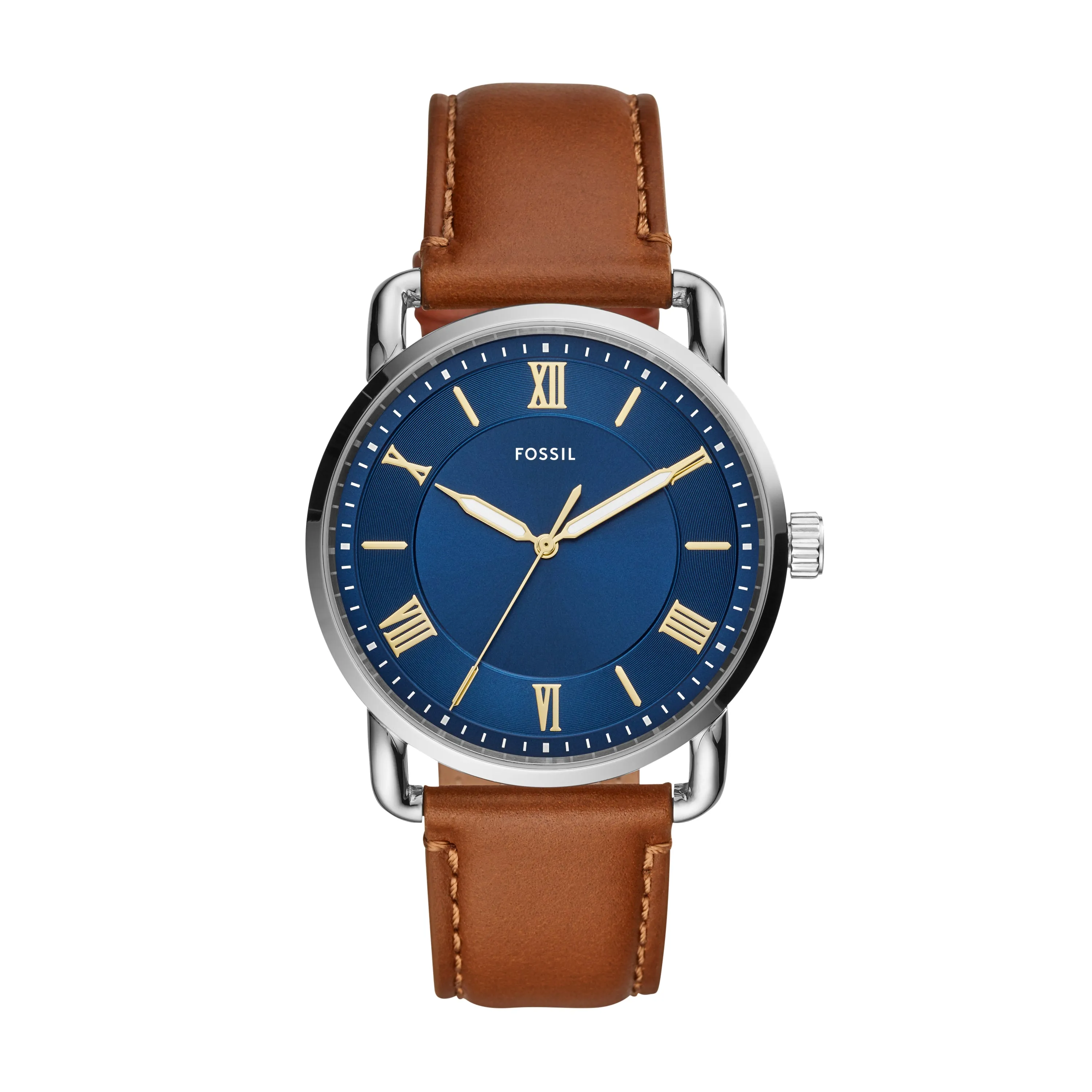 Copeland 42mm Three-Hand Luggage Leather Watch