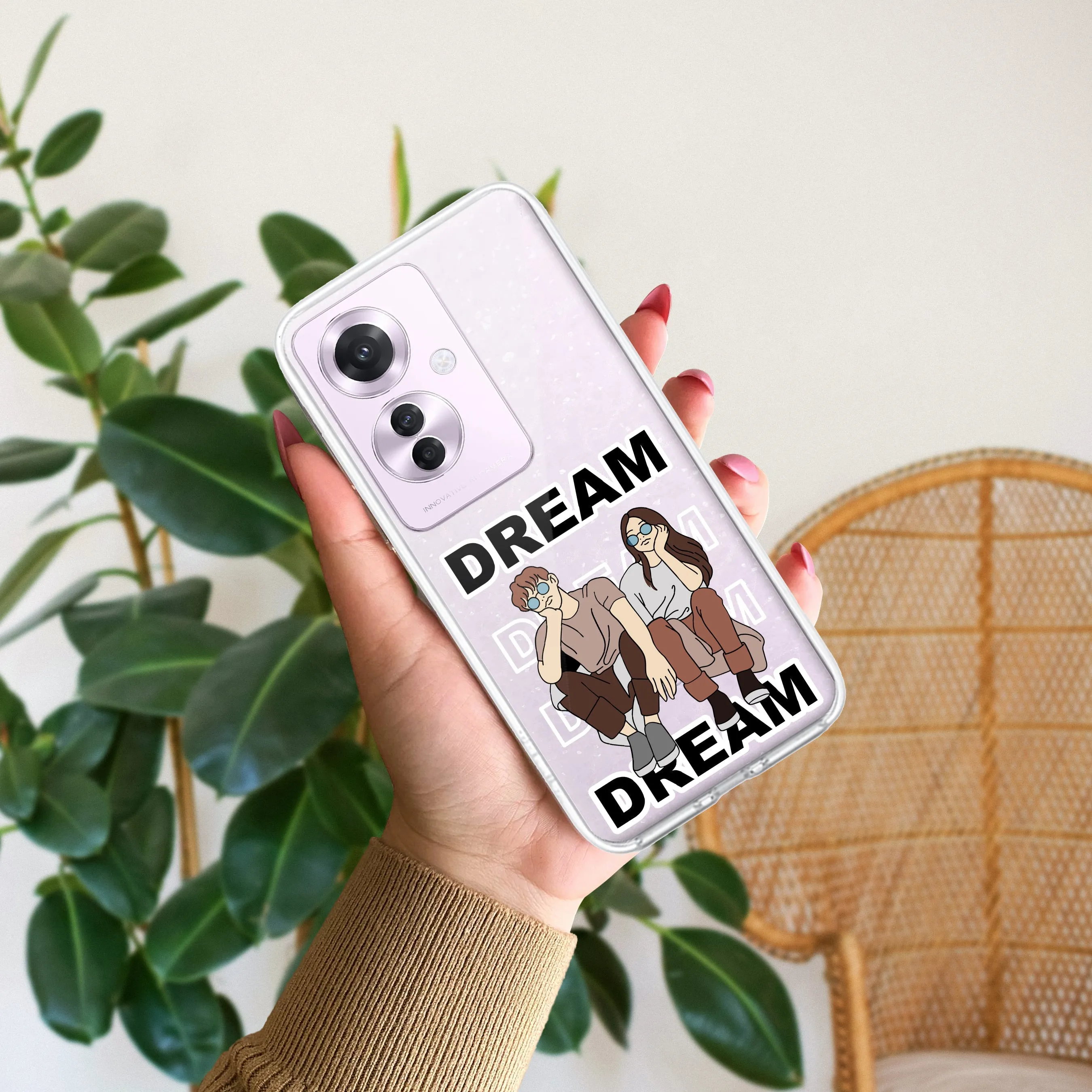 Couple Dream Transparent Silicon Case For Oppo