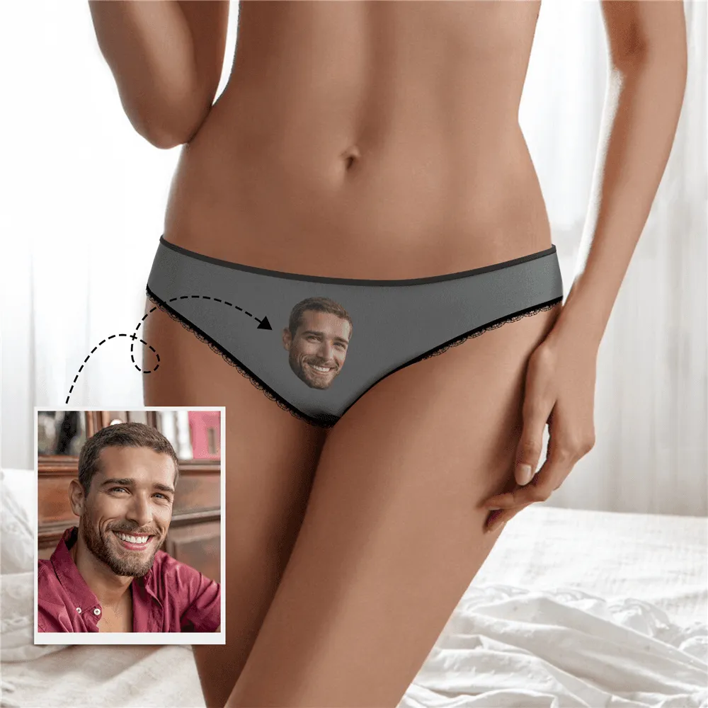 Couple Plain Women's Custom Face Colorful Panties