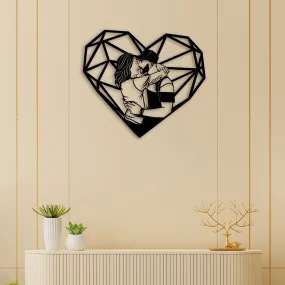 Couple With Heart Metal Wall Art