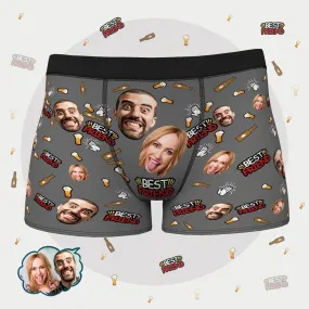 Custom Couple Face Boxer - Best Friend