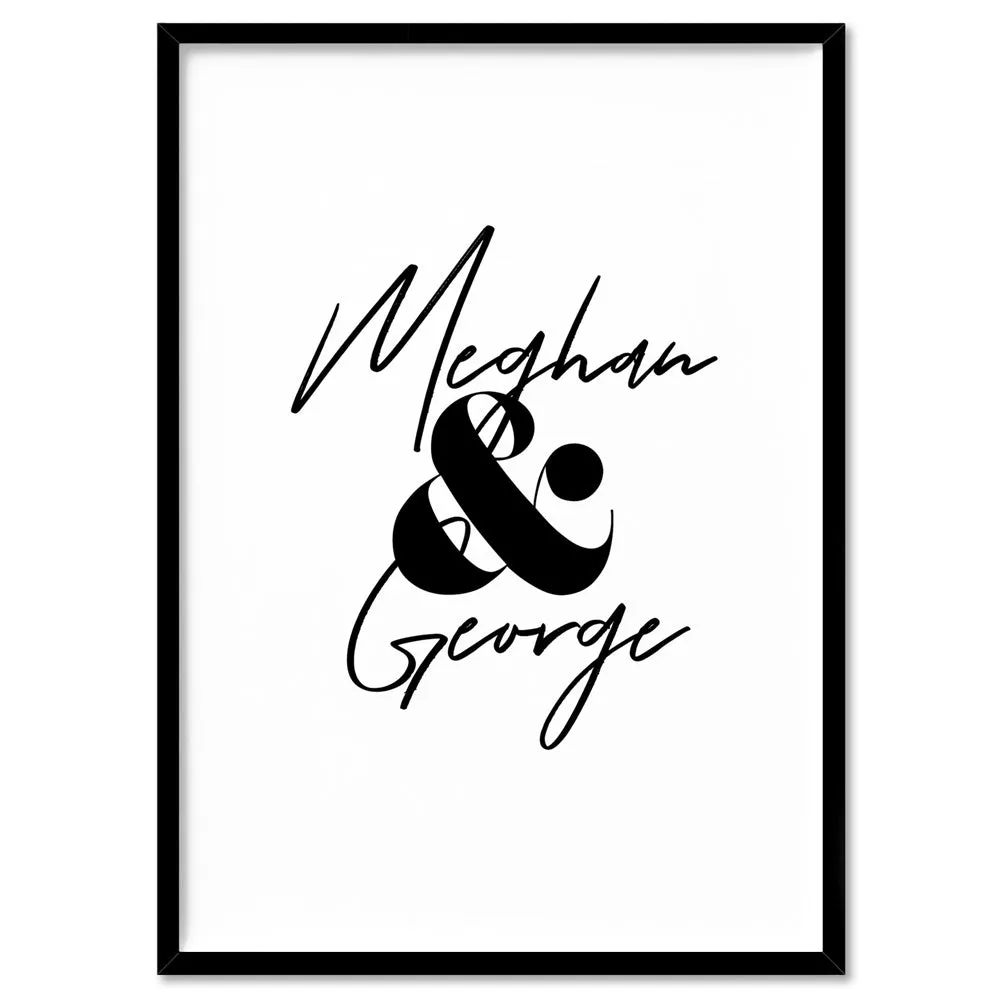 Custom Couple Name Design - Art Print