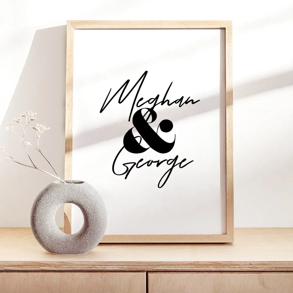 Custom Couple Name Design - Art Print