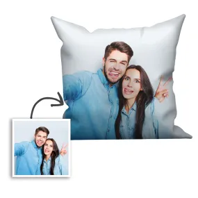 Custom Couple Photo Throw Pillow