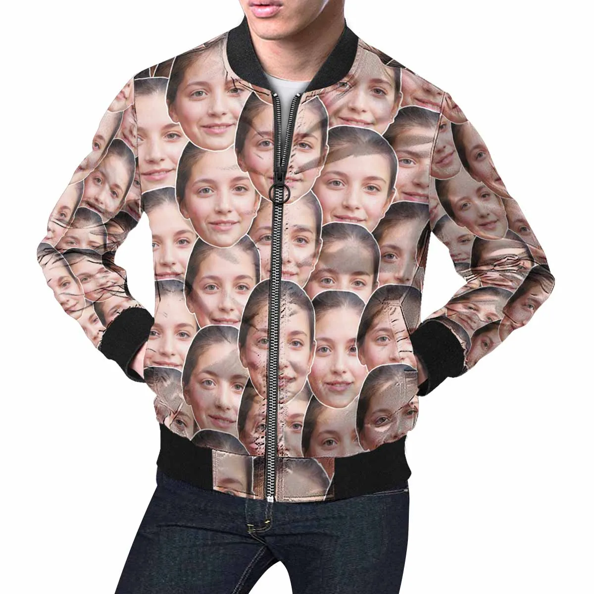 Custom Face Seamless Couple Matching Jacket