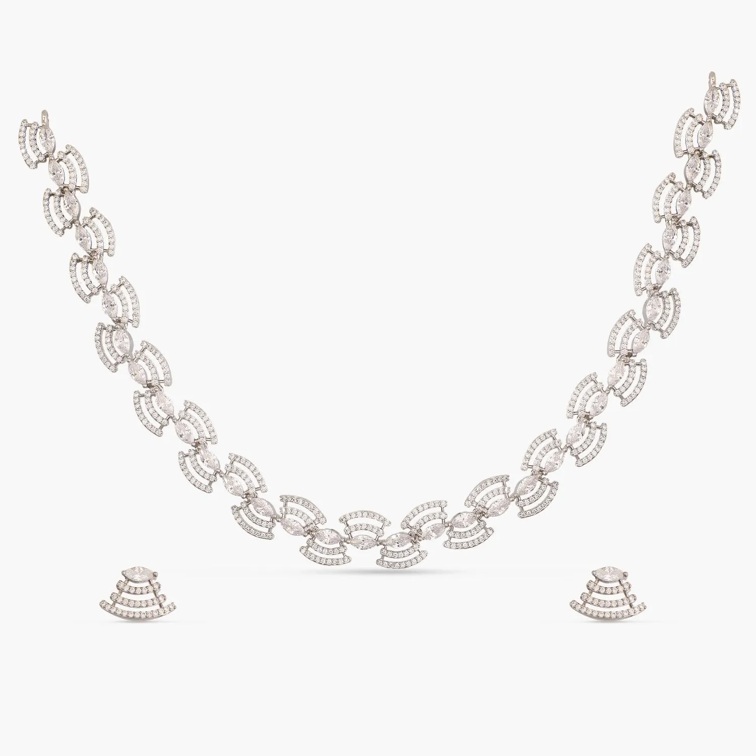 Elara Luminous CZ Necklace Set