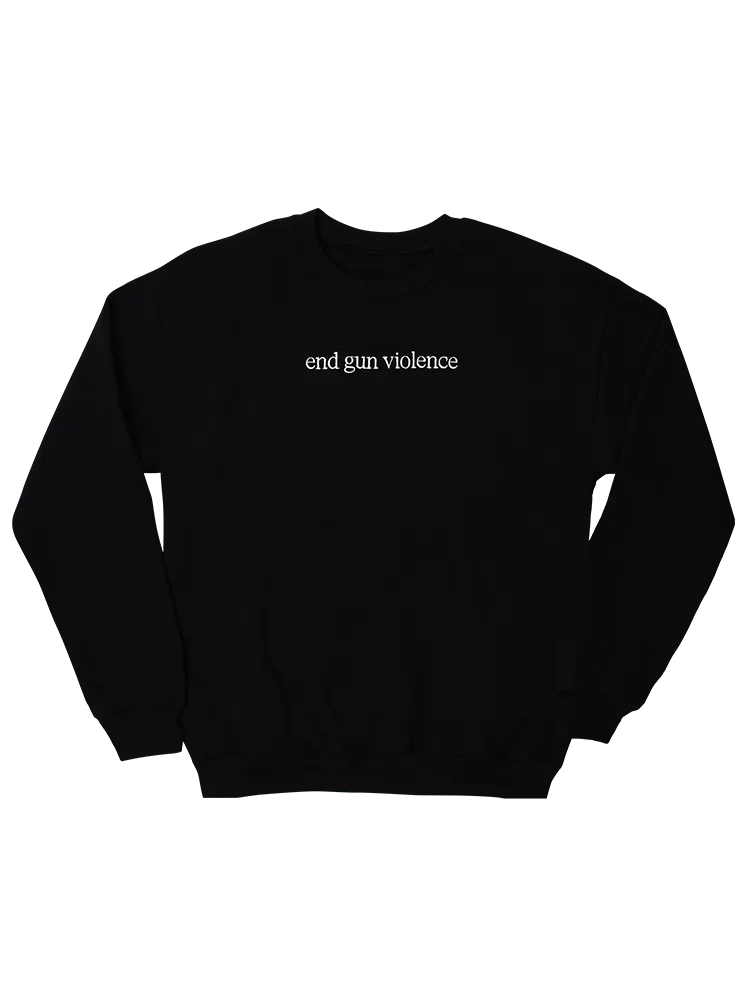 Cozy Embroidered Sweatshirt Promoting Gun Violence Awareness