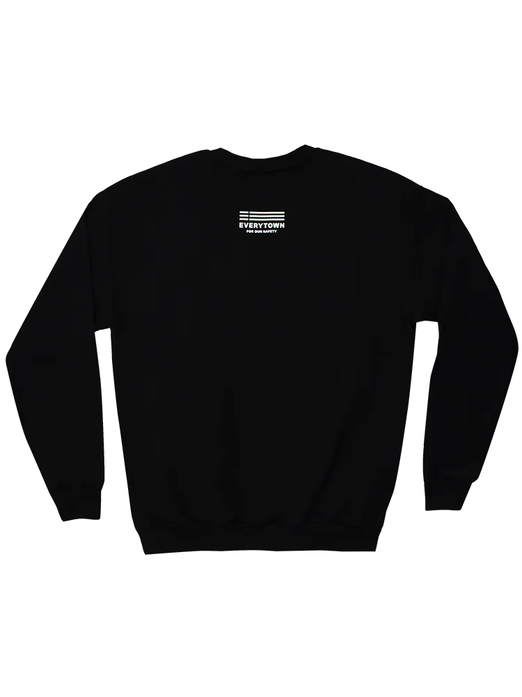 Cozy Embroidered Sweatshirt Promoting Gun Violence Awareness