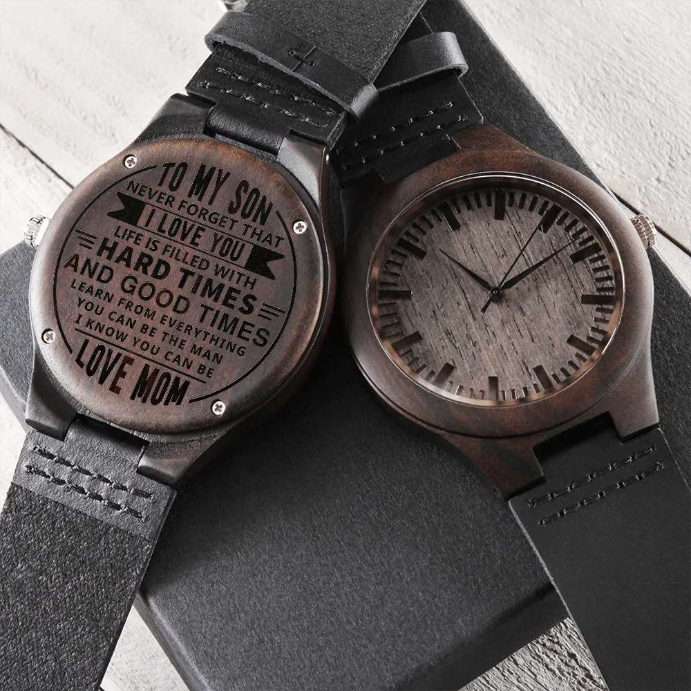 Engraved wooden watches-Gifts For 11 Years Old Boys