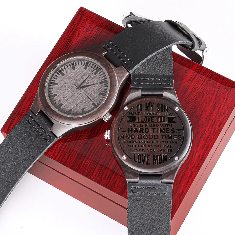 Engraved wooden watches-Gifts For 11 Years Old Boys